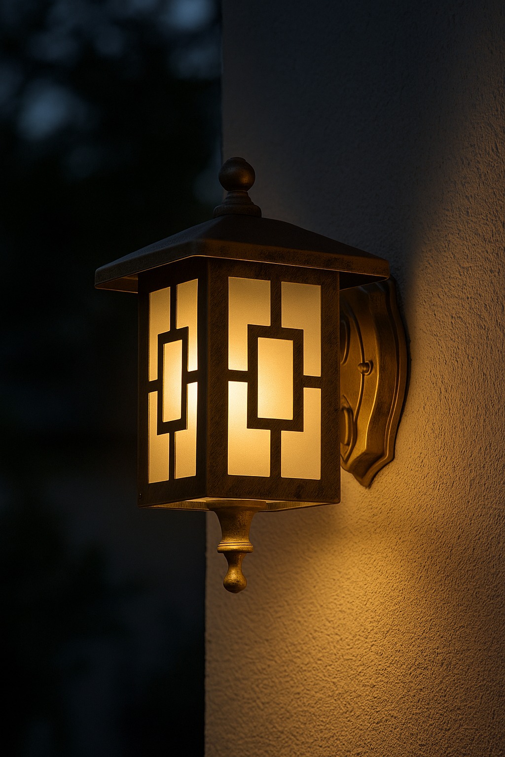 კედლის ლამპიონი  10-16 BK (ოქროსფერი) 16,5სმX16.5სმX20სმ